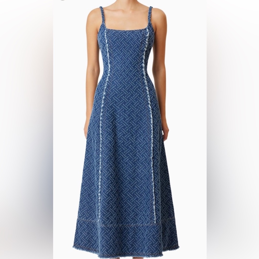 NWT Edgy and Chic Elliatt Denim Midi Dress
